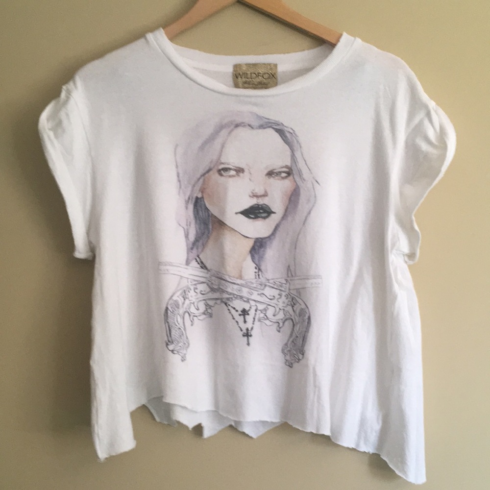 Wildfox Goth Girl with Guns White Label Tee. RARE